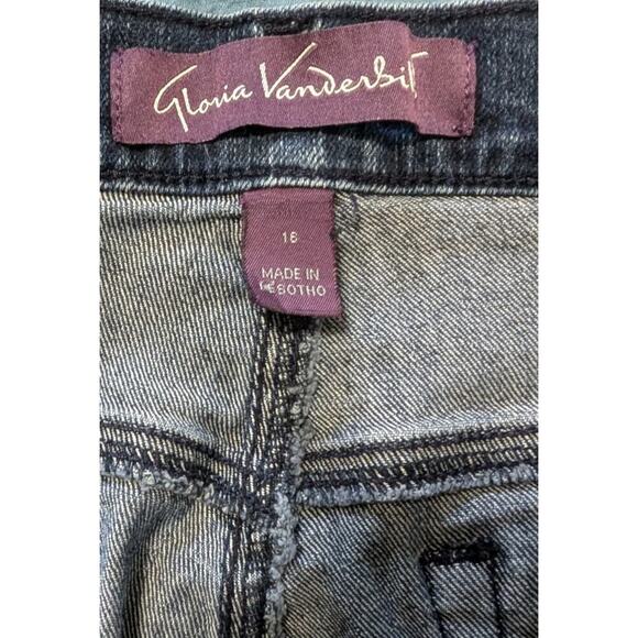 Gloria Vanderbilt Amanda Straight Leg Women's size 16 Short Dark Wash Blue Jeans - Picture 5 of 11